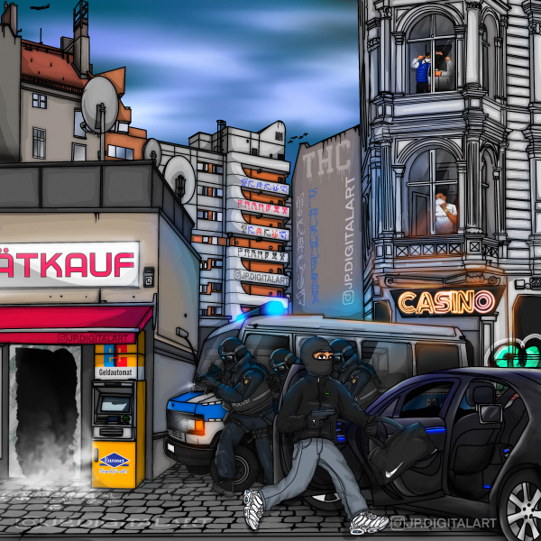berlin nightlife robbery artwork – by jp.digitalart