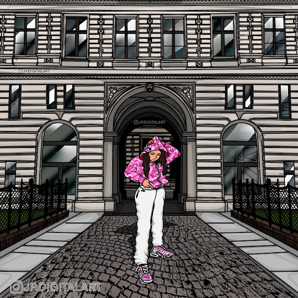 pink Bape Shark Berlinsperserin Mehringdamm – by jp.digitalart